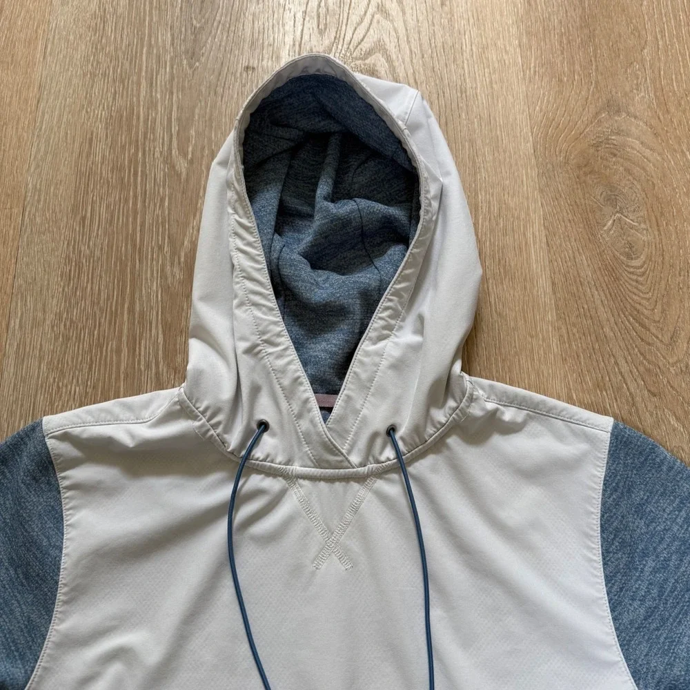 Zero Restriction Tyson Performance Hoodie Mens Small Blue White Golf Pullover - Picture 3 of 8